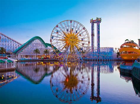 HD wallpaper: Amusement Parks, Blue, Reflection, Theme Park, Water | Wallpaper Flare