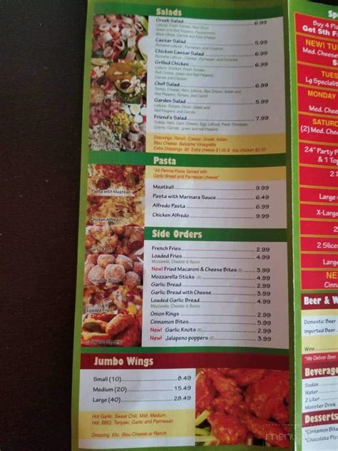 Menu of Friends Pizza in Lehigh Acres, FL 33971