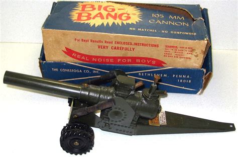 Vintage BIG BANG 105MM Toy Cannon w/original box & instructions - circa ...