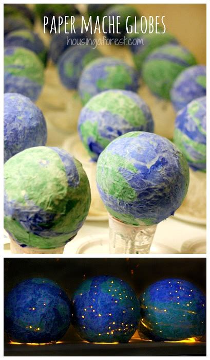 Paper Mache Light-Up Globes | Housing a Forest