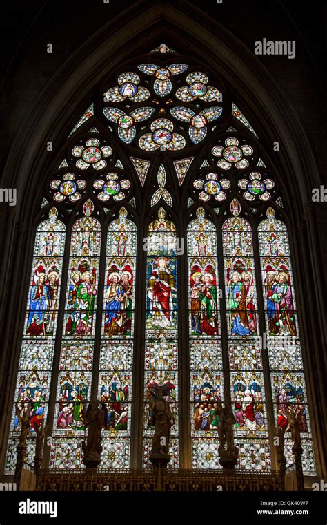 Stained Glass Window, Cathedral Church, Ripon, Yorkshire, England, UK Stock Photo - Alamy