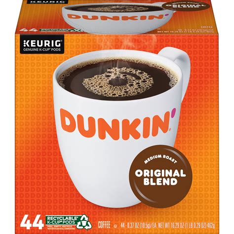 Buy Dunkin' Original Blend Medium Roast Keurig Coffee Pods, 44 Ct ...