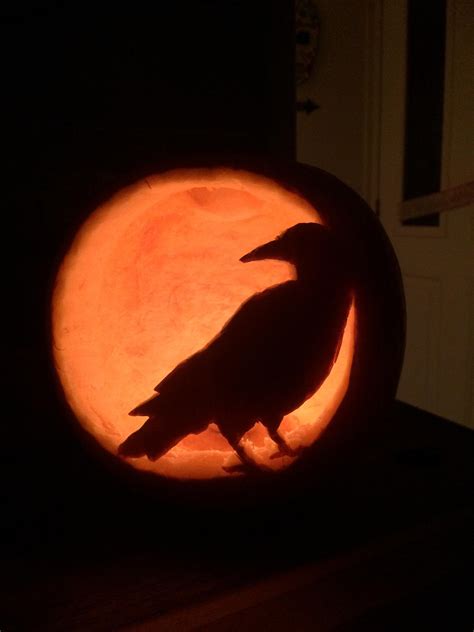 Crow Pumpkin Carving