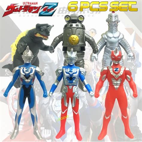 Super Hero Ultraman Z DX Figure Soft PVC Figure 6 Pcs Set Box Series ...