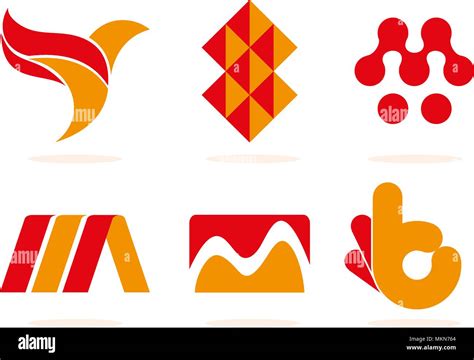 Logo vector set. Red Stock Vector Image & Art - Alamy