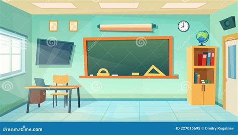 Empty Classroom. School Education Background. Stock Vector ...