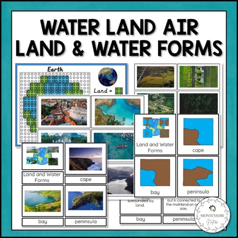 Land and Water Forms Pack - Montessori Nature Printables