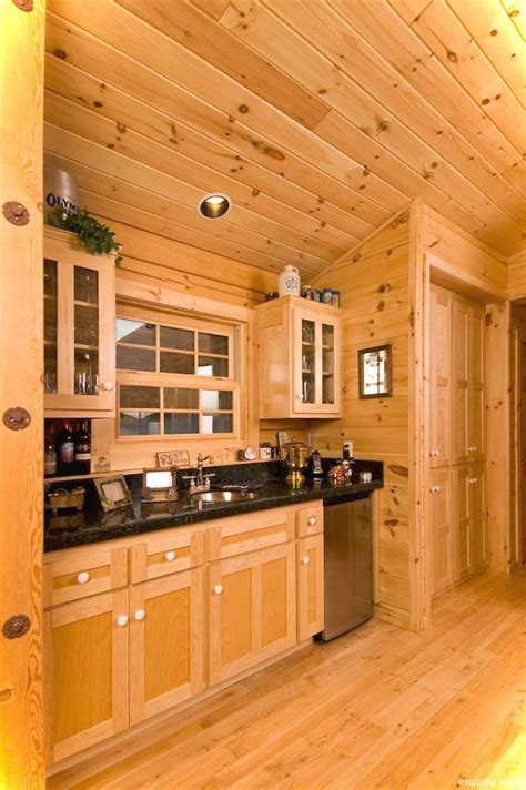 030 Gorgeous Cottage Kitchen Small Cabin Ideas | Log cabin kitchens ...