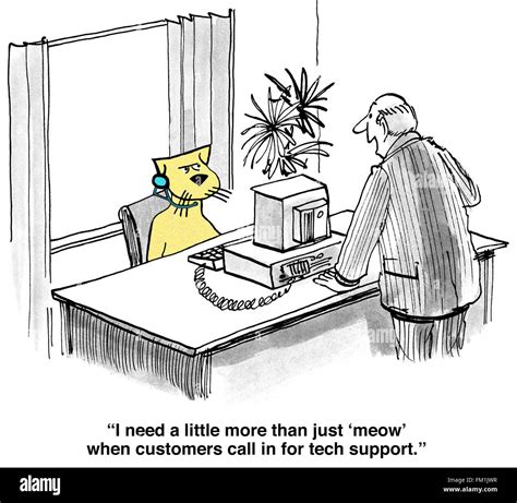 Business cartoon about bad customer service Stock Photo: 98381747 - Alamy