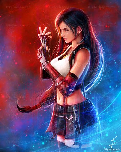 Tifa Painting- Celebrating 1 year with FF7 Remake by continuing my FF7 drawing series! : r ...