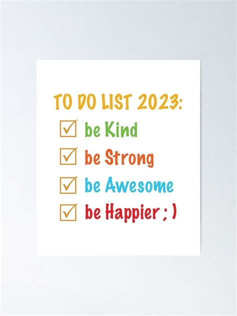 "To Do List 2023" Poster for Sale by koonam | Redbubble