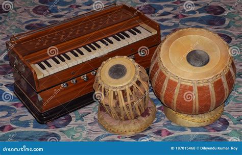 Indian Musical Instruments - Tabla And Harmonium Royalty-Free Stock ...