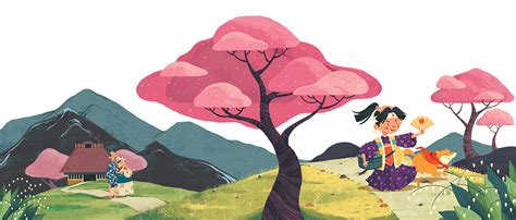 Storytime Magazine "Momotaro" illustrations :: Behance