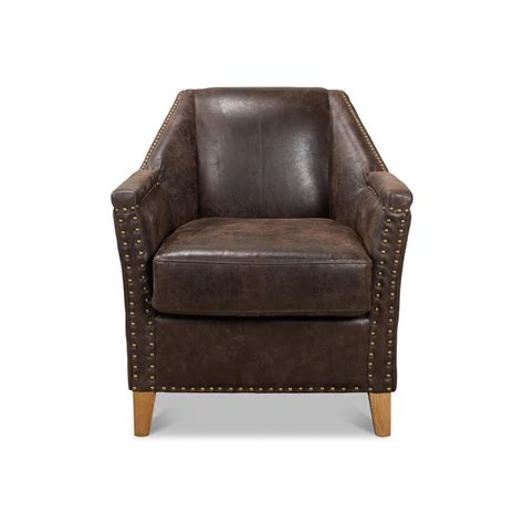 Eclectic Modern Leather Armchair For Sale at 1stDibs