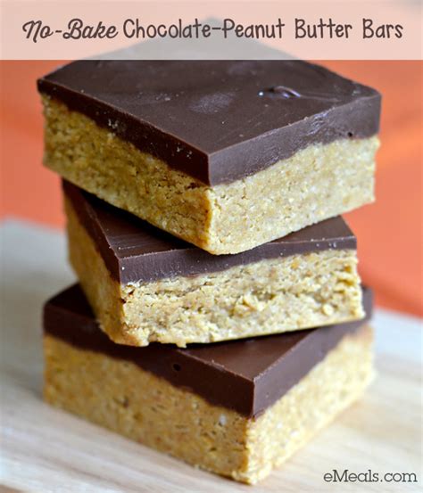 Easy Dessert Recipe: No-Bake Chocolate-Peanut Butter Bars | The eMeals Blog