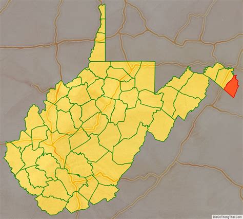 Map of Jefferson County, West Virginia