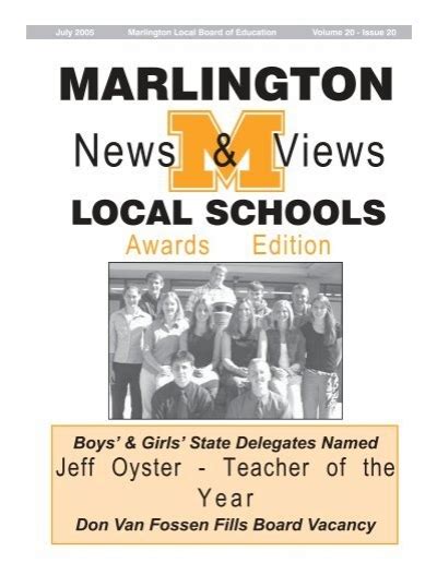 News And Views.pmd - Marlington Local Schools