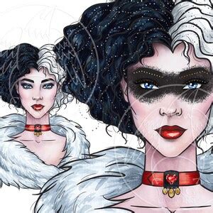 Villain Beauty Clip Art. Watercolor Fashion Sketch PNG. - Etsy