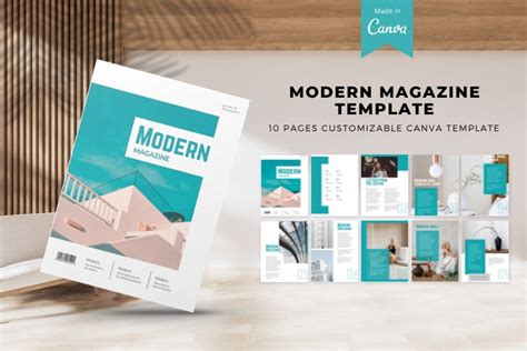 Modern Magazine Canva Template