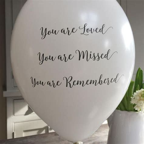 25 White 'you Are Loved Missed Remembered' Funeral | Etsy | Celebration of life, Balloons, Funeral