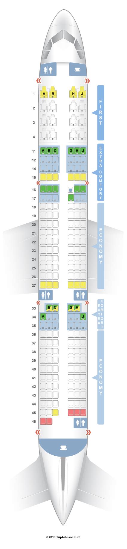 SeatGuru Seat Map Hawaiian Airlines Airbus A321neo (321)