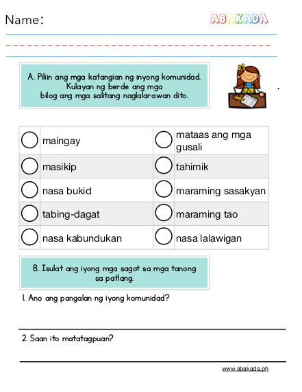 Free Araling Panlipunan And Filipino Worksheets Abakada Ph Riset - Bank2home.com