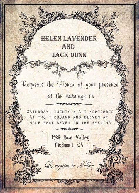 Medieval Wedding Invitation Templates Free Download - FREE PRINTABLE ...