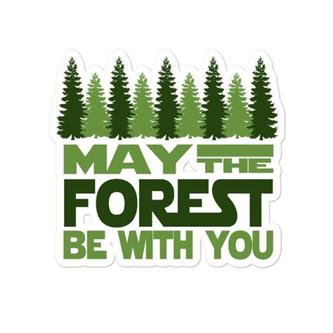 May the Forest Be With You Sticker - Etsy