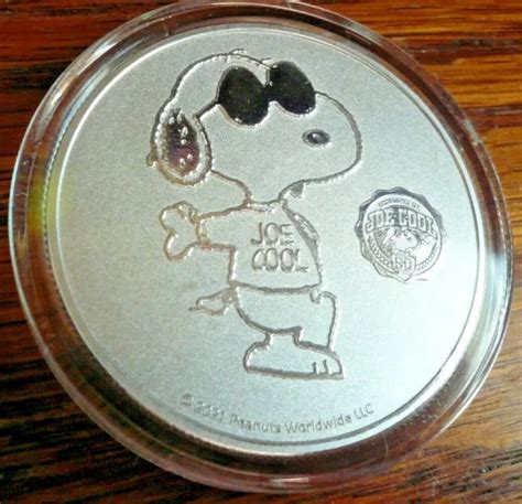 2021 PEANUTS SNOOPY "Joe Cool" 50th Anniversary 1 oz .999 Silver Round Coin $30.00 - PicClick