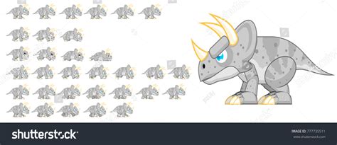 Dinosaur Game Character Creating Stone Age Stock Vector (Royalty Free ...