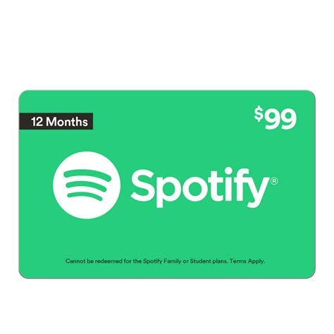 Spotify $99 12 month Gift Card (email delivery) - Walmart.com - Walmart.com