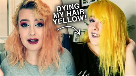 How To Dye Your Hair BRIGHT YELLOW!!! 💛 - YouTube