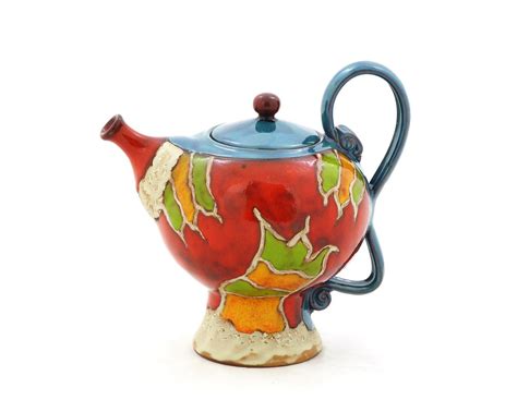 Ceramic Teapot Pottery Teapot Turquoise Teapot Art Pottery - Etsy UK