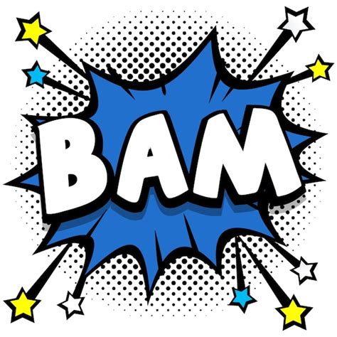 Free Vector | Bam pop art comic speech bubbles book sound effects