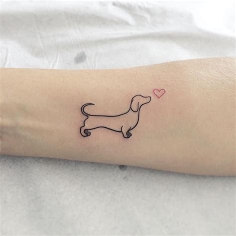 Sausage Dog Outline Tattoo - art-floppy