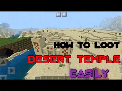 How to loot desert temple in minecraft easy trick.. - YouTube