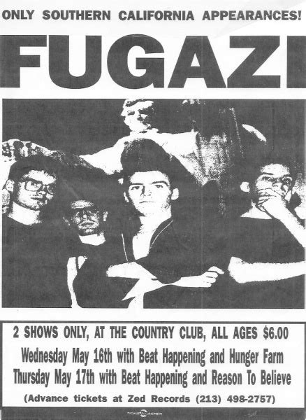 FUGAZI | Funny vintage ads, Music flyer, Concert flyer