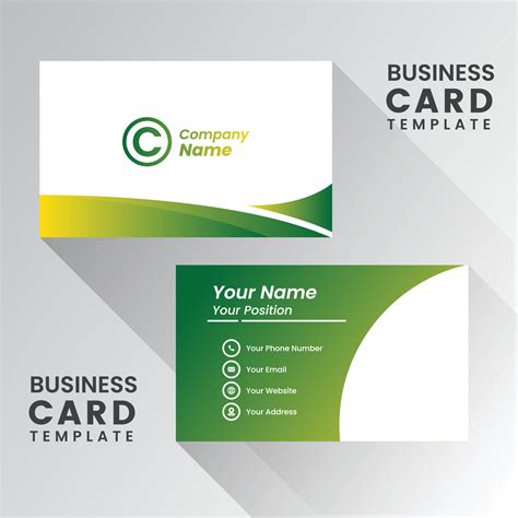 Two sided presentation of professional business or visiting card design ...