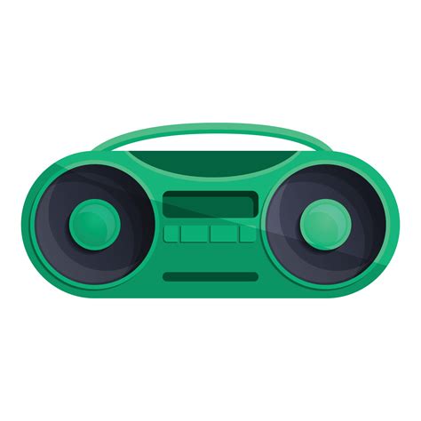 Green boom box icon, cartoon style 14181663 Vector Art at Vecteezy