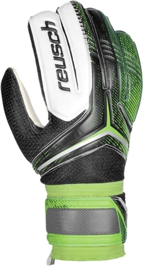 Amazon.com : Reusch 72-871 Junior Soccer Goalie Gloves Black/Green Size ...