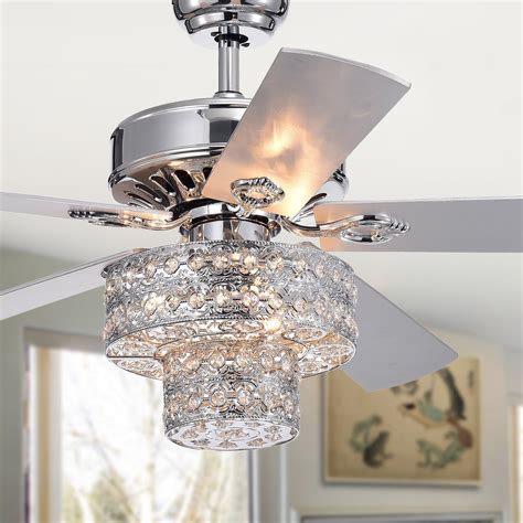 Empire Un 5-Blade Silver Chandelier Ceiling Fan 52-Inch with Remote Control - Walmart.com