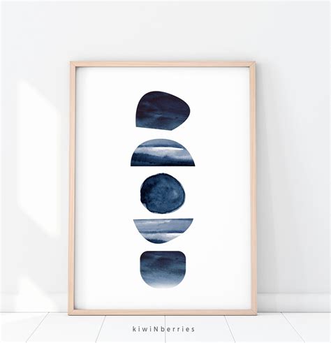 Abstract Painting Indigo Blue Watercolor Abstract Art Print - Etsy