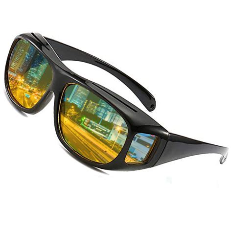 Buy UV400 Night Vision Glasses Fit Over Prescription Eyewear Wrap Arounds Sunglasses Driving ...