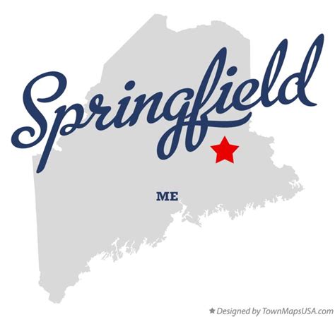 Map of Springfield, ME, Maine