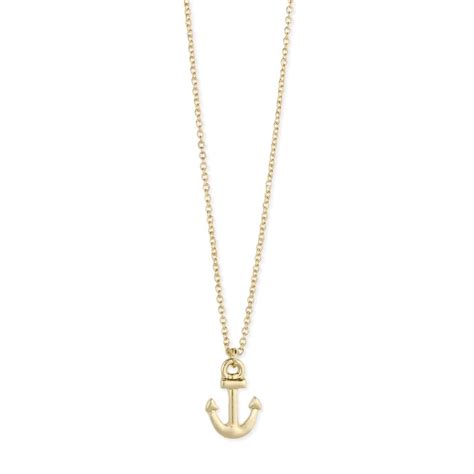 Zad Jewelry Mini Anchor Pendant Necklace, Gold - Walmart.com