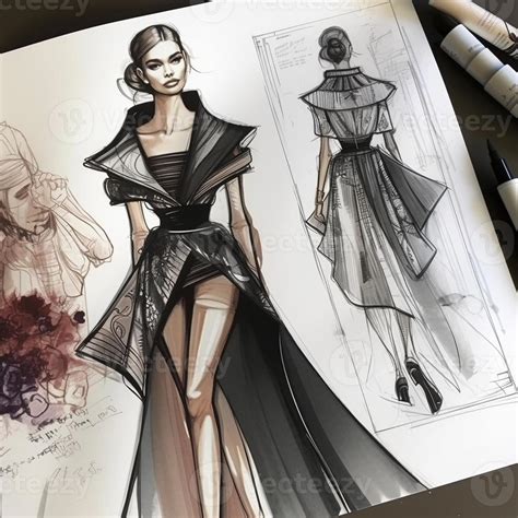 Fashion design sketch, created with 23273518 Stock Photo at Vecteezy