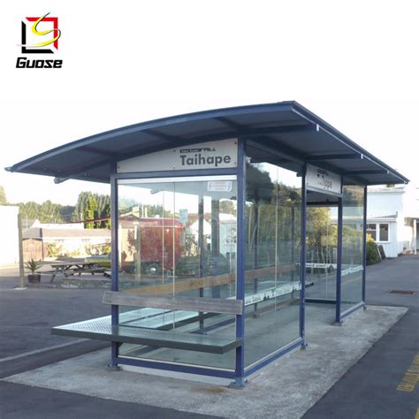 Train Platform Passenger Stop Stainless Steel Bus Stop Bench Covered ...