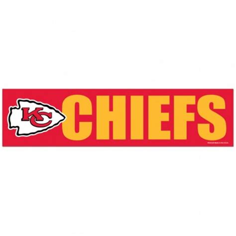 Kansas City Chiefs - 3x12 Bumper Sticker Strip at Sticker Shoppe