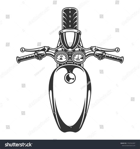 Top View Concept Motorcycle Vintage Monochrome Stock Vector (Royalty ...