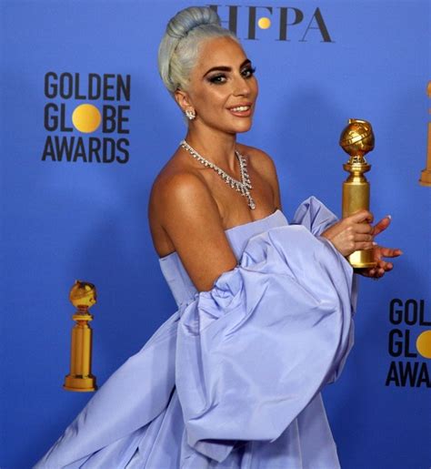 Lady Gaga Ruins It With Blue Grandma Hair in Strapless Valentino Gown